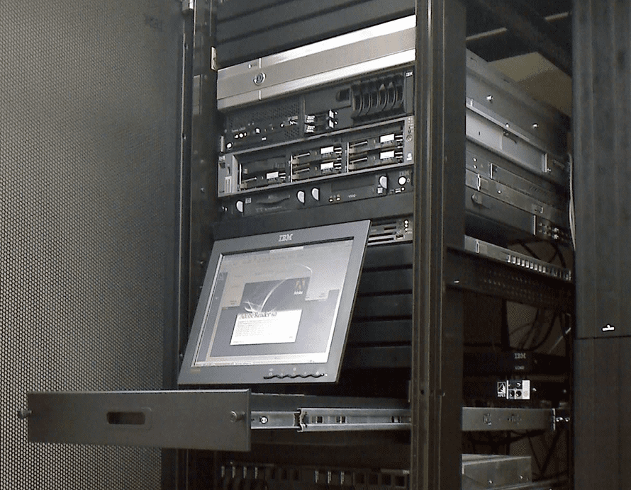 A colocation server rack